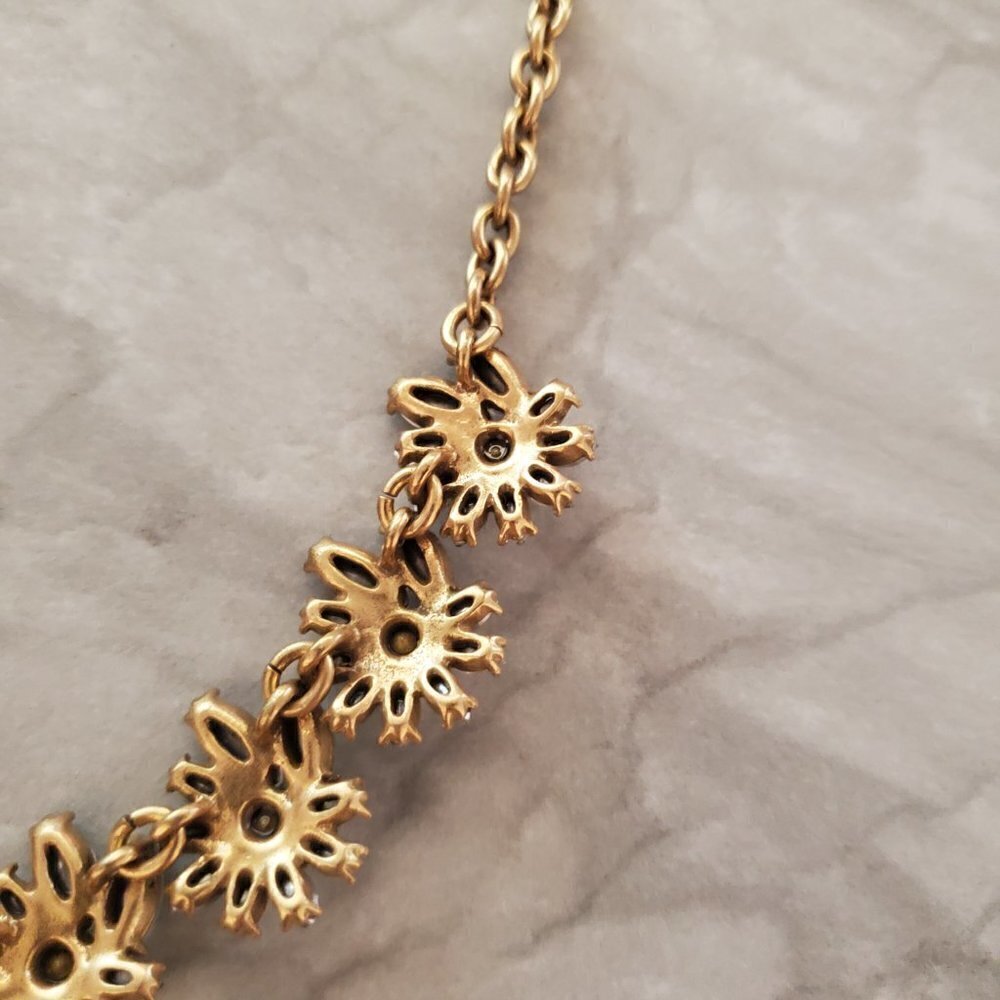 ✨ J.Crew Rhinestone Crystal Cluster Statement Bridal Wedding Necklace ✨ - Picture 12 of 16